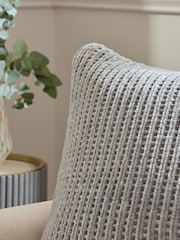 Silver Nellie Chunky Chenille Cushion - Image 2 of 5
