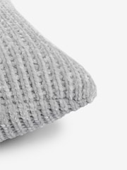 Silver Nellie Chunky Chenille Cushion - Image 5 of 5