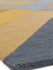 Asiatic Rugs Ochre Yellow Reef Wool Big Zig Rug - Image 2 of 5
