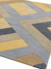 Asiatic Rugs Ochre Yellow Reef Wool Big Zig Rug - Image 3 of 5