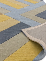 Asiatic Rugs Ochre Yellow Reef Wool Big Zig Rug - Image 4 of 5