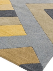 Asiatic Rugs Ochre Yellow Reef Wool Big Zig Rug - Image 5 of 5