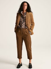 Joules Perla Black/Cream Scallop Collar Floral Blouse - Image 3 of 9