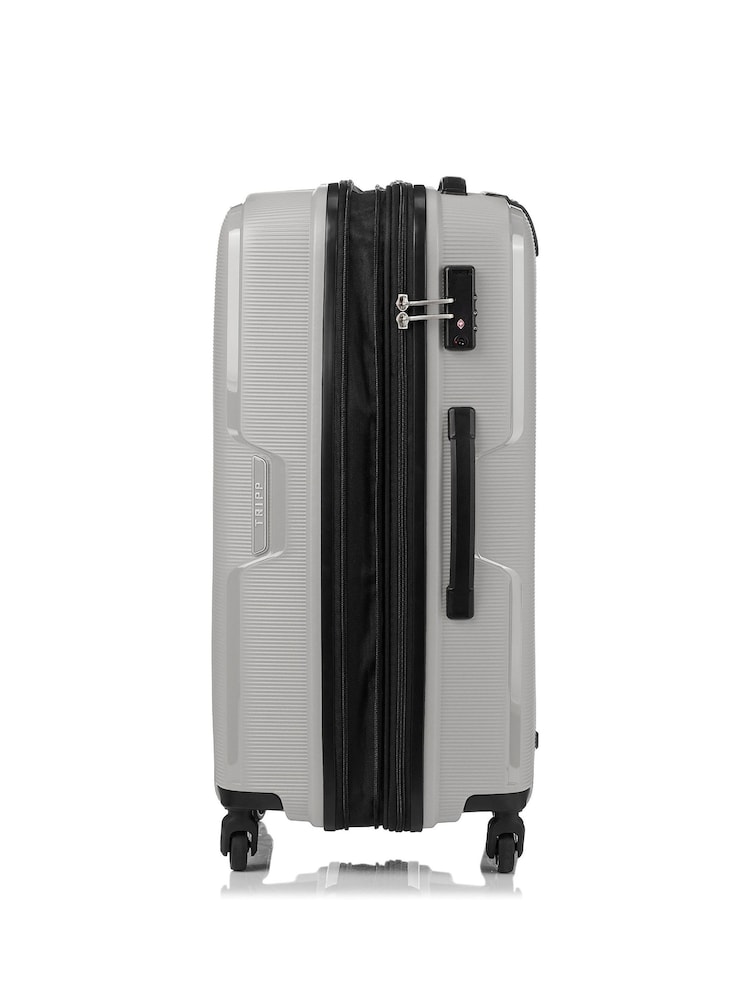 Tripp Dove Grey Medium Escape 4 Wheel Expandable Suitcase - Image 4 of 5