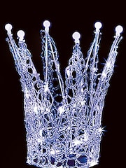 Set of 3 White Crowns Christmas Decoration - Image 2 of 2