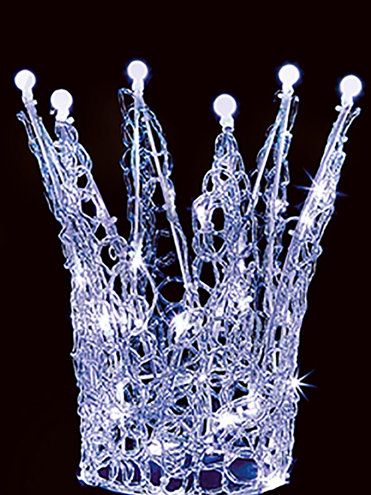 Set of 3 White Crowns Christmas Decoration - Image 2 of 2 Set of 3 White Crowns Christmas Decoration - Image 2 of 2