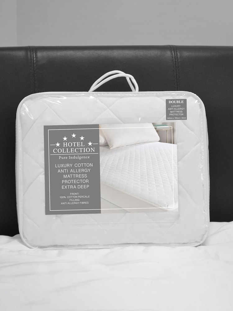 BHS 100% Cotton Luxury Anti-Allergy Mattress Protector - Image 2 of 2