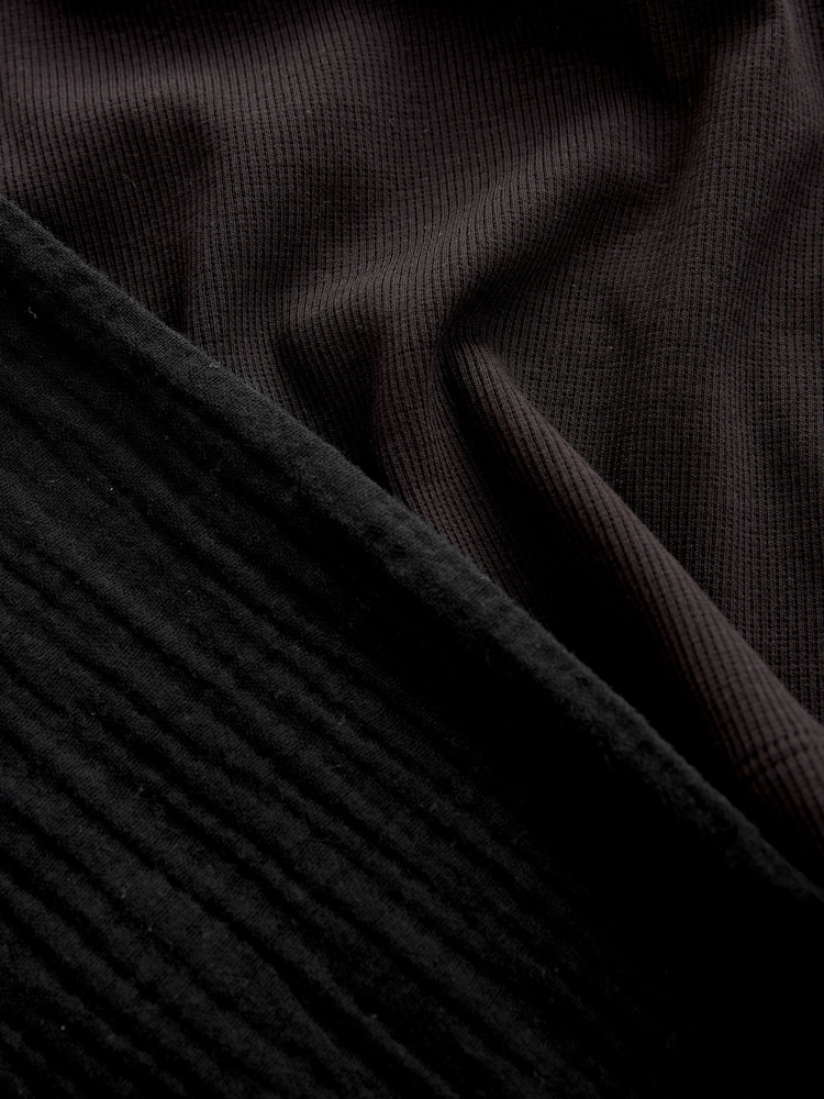 Monochrome Rib Vest Crinkle Bottom Pyjamas - Image 11 of 11 Monochrome Rib Vest Crinkle Bottom Pyjamas - Image 11 of 11