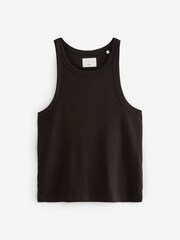 Monochrome Rib Vest Crinkle Bottom Pyjamas - Image 9 of 11