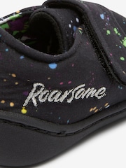 Black Dinosaur Splat Touch Fastening Cupsole Slippers - Image 4 of 4