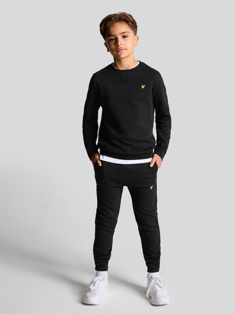Lyle & Scott Black Boys 100% Cotton Joggers - Image 1 of 3