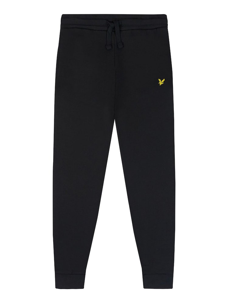 Lyle & Scott Black Boys 100% Cotton Joggers - Image 3 of 3