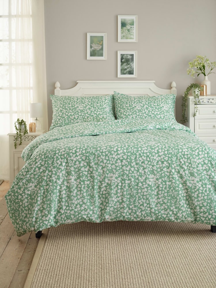 Deyongs Green Silhouette Duvet Cover and Pillowcase Set - Image 1 of 4 Deyongs Green Silhouette Duvet Cover and Pillowcase Set - Image 1 of 4