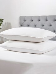 BHS 100% Cotton Pair of Goose Feather Pillows - Image 1 of 3