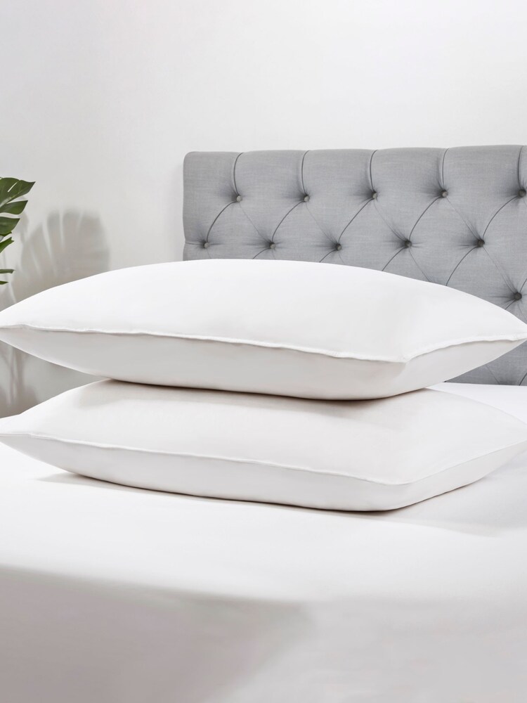 BHS 100% Cotton Pair of Goose Feather Pillows - Image 1 of 3 BHS 100% Cotton Pair of Goose Feather Pillows - Image 1 of 3