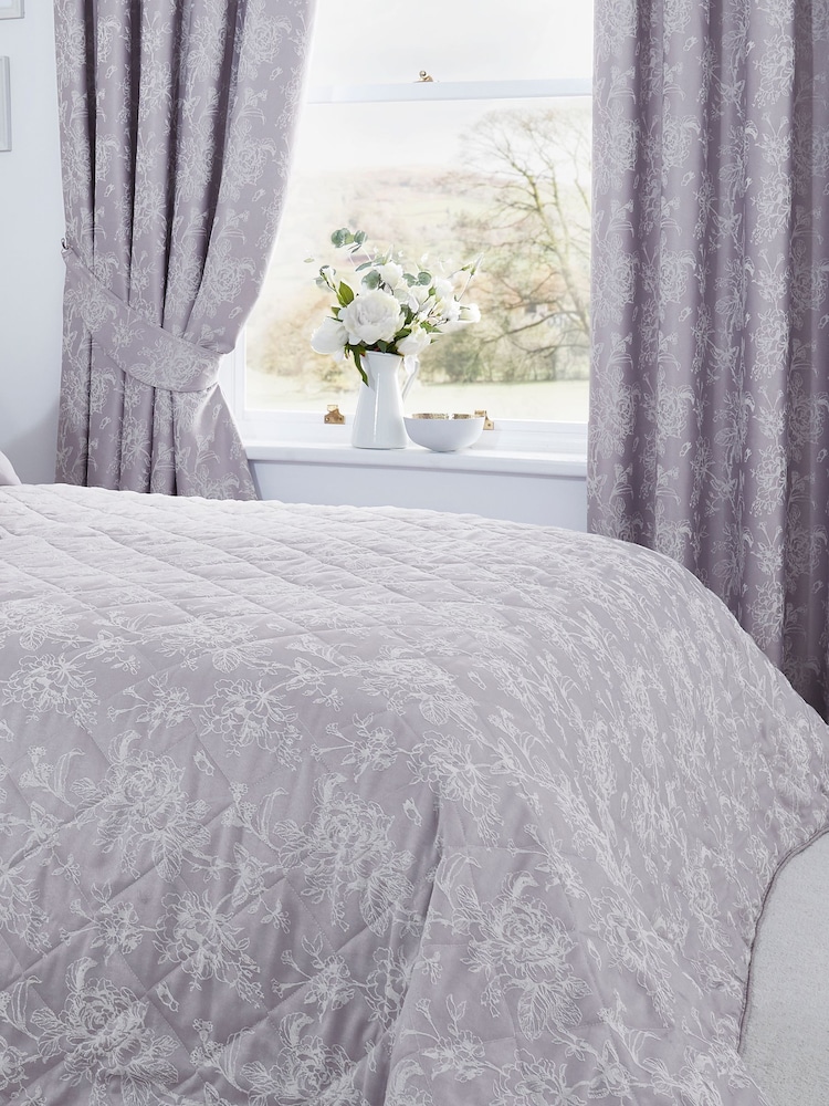 Serene Purple Jasmine Duvet Cover And Pillowcase Set - Image 1 of 1