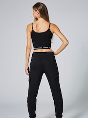 Pineapple Black Womens Cargo Joggers - Image 3 of 5