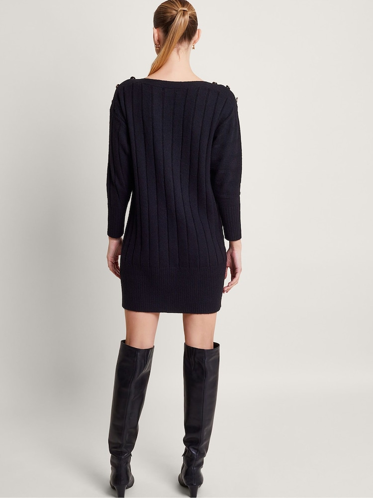 Monsoon Black Jo Jumper Dress - Image 2 of 5