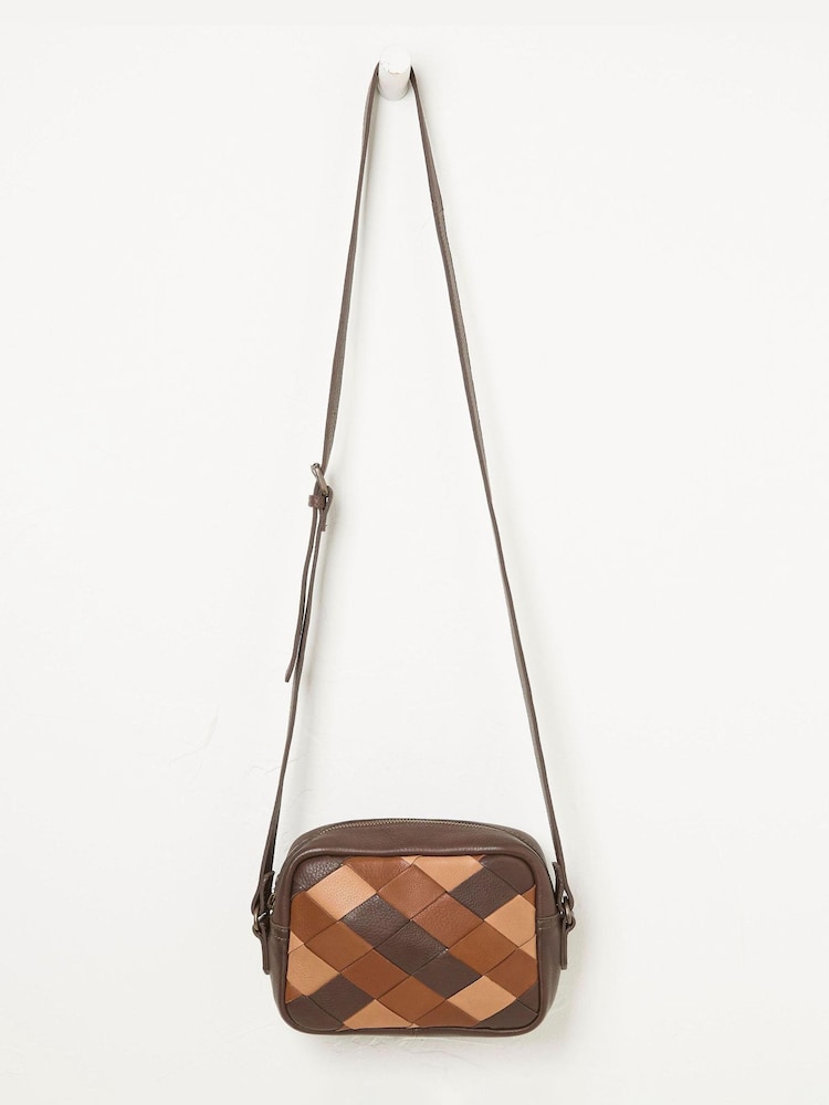 FatFace Brown The Venice Weave Crossbody Bag - Image 2 of 5 FatFace Brown The Venice Weave Crossbody Bag - Image 2 of 5