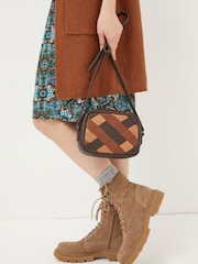 FatFace Brown The Venice Weave Crossbody Bag - Image 5 of 5