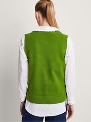 Monsoon Green Bri Knit Sweater Vest - Image 2 of 5