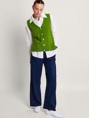 Monsoon Green Bri Knit Sweater Vest - Image 3 of 5