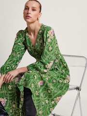 Monsoon Green Kira Wrap Dress - Image 3 of 5