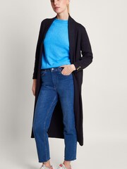 Monsoon Black Shawl Neck Shan Coatigan - Image 1 of 5