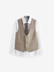 Ecru / Taupe Waistcoat Set (12mths-16yrs) - Image 1 of 5