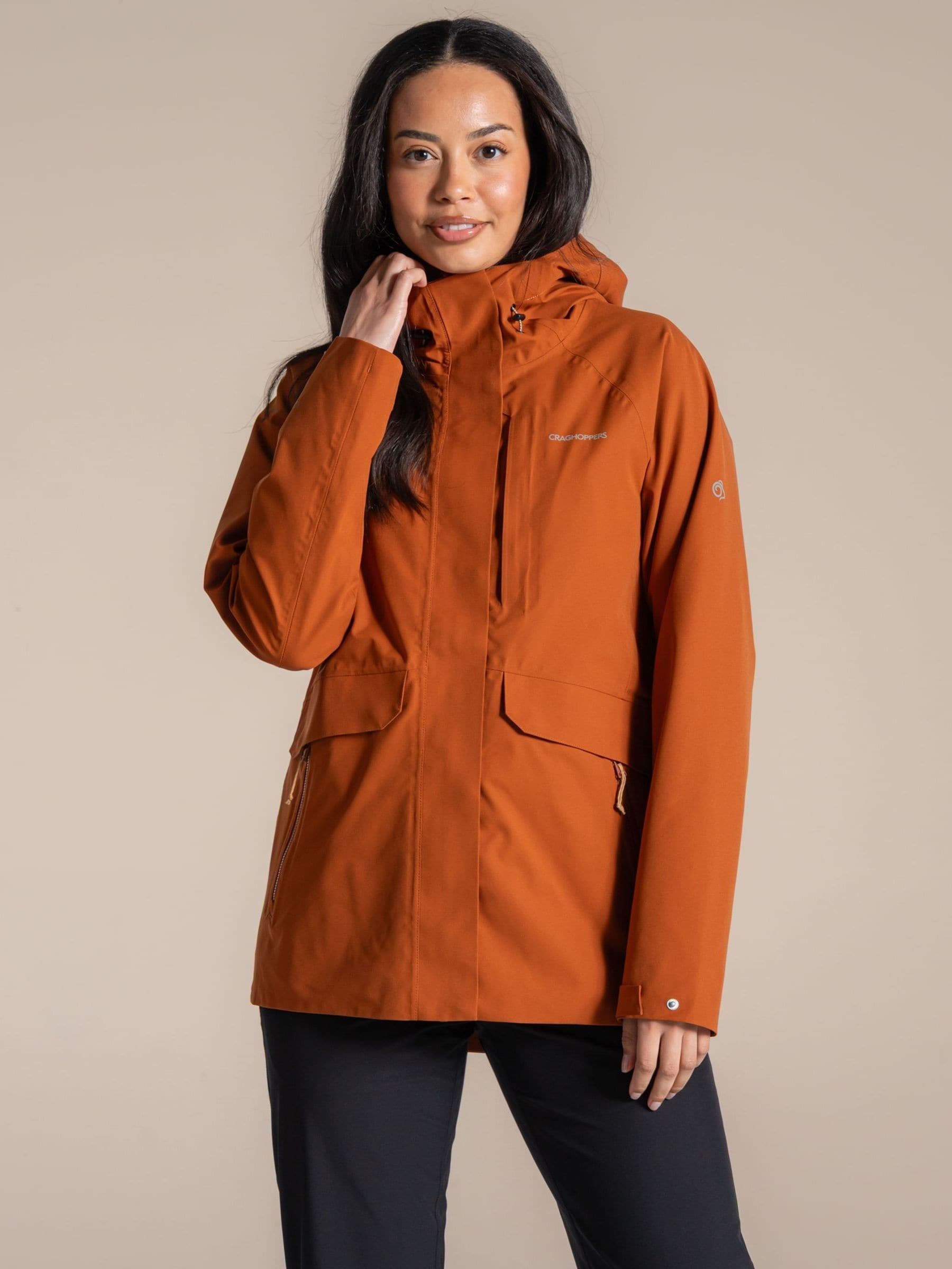 Craghoppers Women's Burnt Orange Caldbeck Wind-Resistant Aquadry Waterproof Jacket In | : Size 20 - Image 2