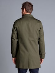 Charles Tyrwhitt Green Classic Showerproof 100% Cotton Raincoat - Image 2 of 5