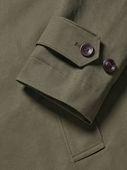 Charles Tyrwhitt Green Classic Showerproof 100% Cotton Raincoat - Image 4 of 5