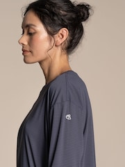 Craghoppers Grey NosiLife SolarShield+ Long Sleeved T-Shirt - Image 3 of 4