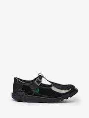 Kickers Black Patent Youth Leather School Shoes - Image 1 of 8