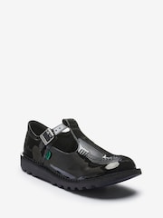 Kickers Black Patent Youth Leather School Shoes - Image 3 of 8