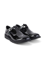 Kickers Black Patent Youth Leather School Shoes - Image 4 of 8