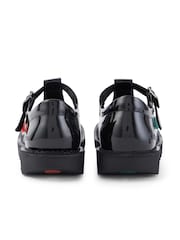 Kickers Black Patent Youth Leather School Shoes - Image 6 of 8