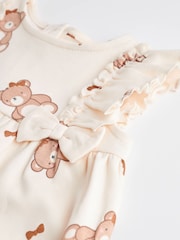 Pink/Cream Baby 100% Cotton Rompers 3 Pack - Image 5 of 7
