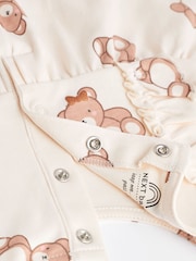 Pink/Cream Baby 100% Cotton Rompers 3 Pack - Image 6 of 7