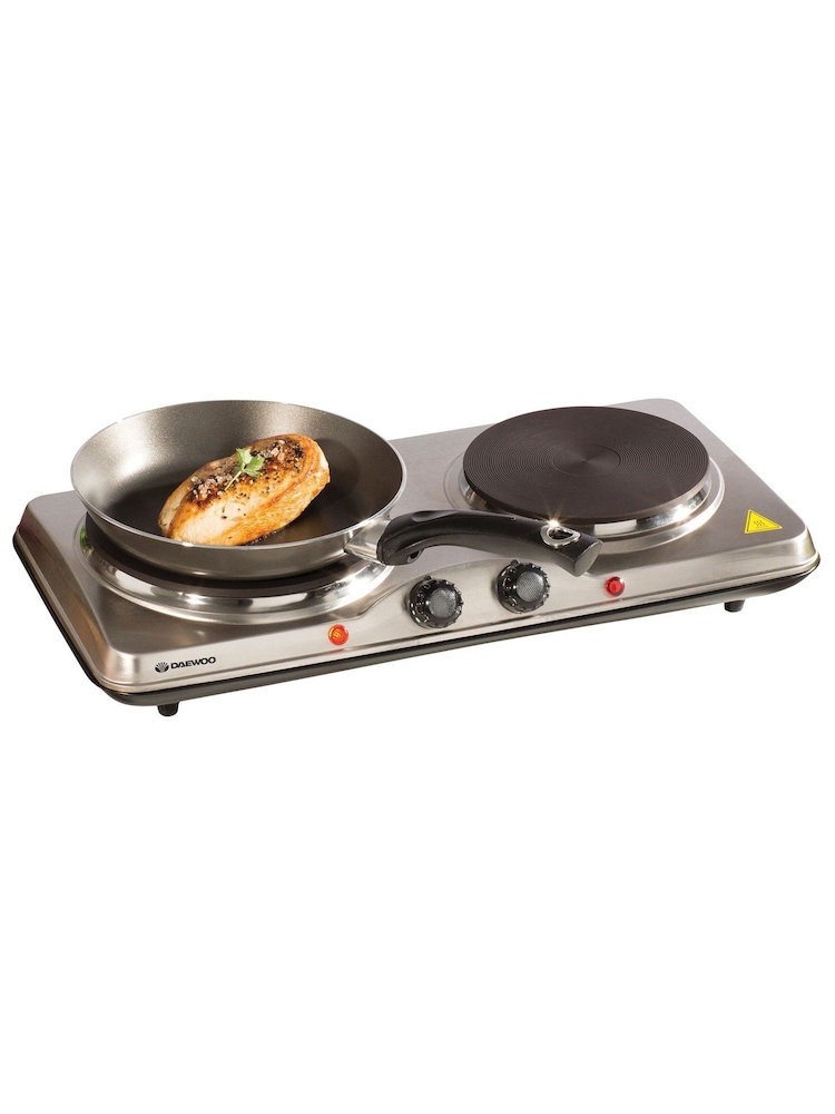 Daewoo Silver Double Stainless Steel Hot Plate - Image 1 of 4
