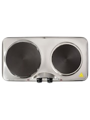 Daewoo Silver Double Stainless Steel Hot Plate - Image 2 of 4