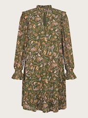 Monsoon Green Print Short Dress - Image 5 of 5