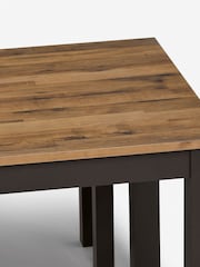 Dark Bronx Oak Effect 6 Seater Dining Table and Bench Set - Image 9 of 9