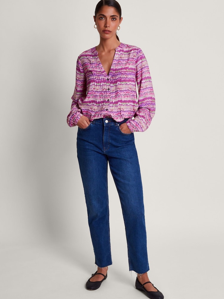 Monsoon Blaire Bluse mit Pinselstrichmuster - Bild 1 von 5