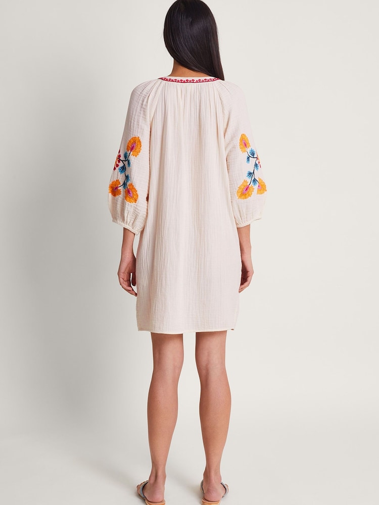 Monsoon Natural Opal Embroidered Kaftan - Image 2 of 5 Monsoon Natural Opal Embroidered Kaftan - Image 2 of 5