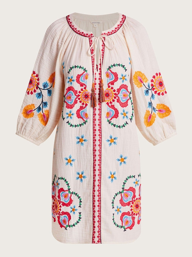 Monsoon Natural Opal Embroidered Kaftan - Image 5 of 5 Monsoon Natural Opal Embroidered Kaftan - Image 5 of 5