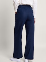 Monsoon Blue Mabel Regular Length Linen Trousers - Image 2 of 5