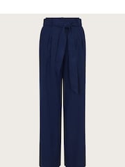 Monsoon Blue Mabel Regular Length Linen Trousers - Image 5 of 5