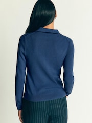 Boden Blue Liz Henley Jumper - Image 3 of 6