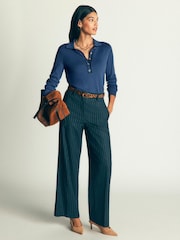 Boden Blue Liz Henley Jumper - Image 4 of 6